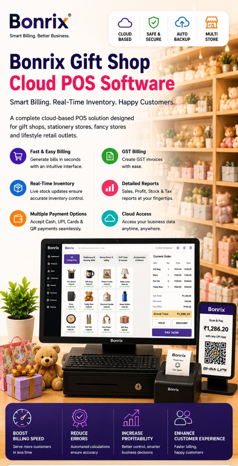 Bonrix Gift Shop POS Billing Software