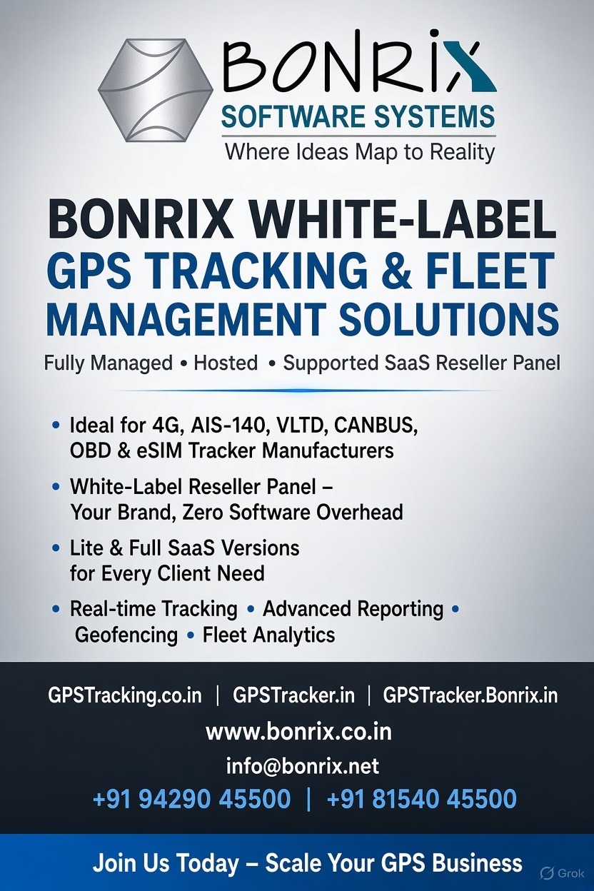 BONRIX WHITE-LABEL GPS TRACKING & FLEET MANAGEMENT SOLUTIONS