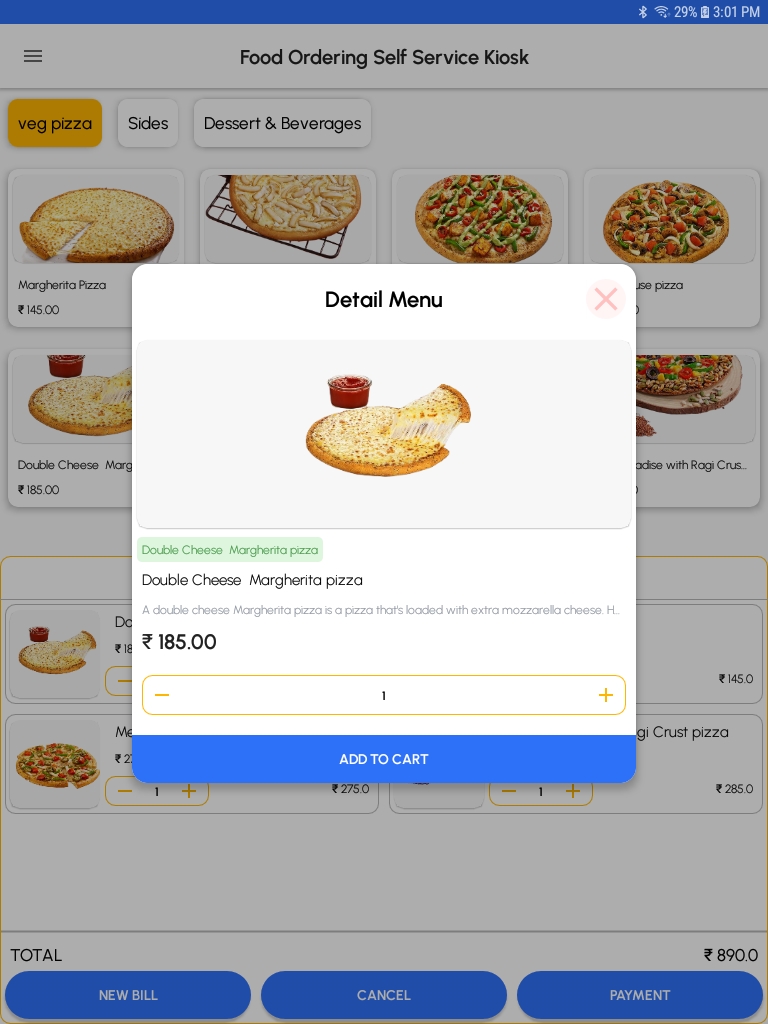 Bonrix Food Ordering Cloud-Based Self-Service Kiosk Vertical Screen Shots Screenshot 3