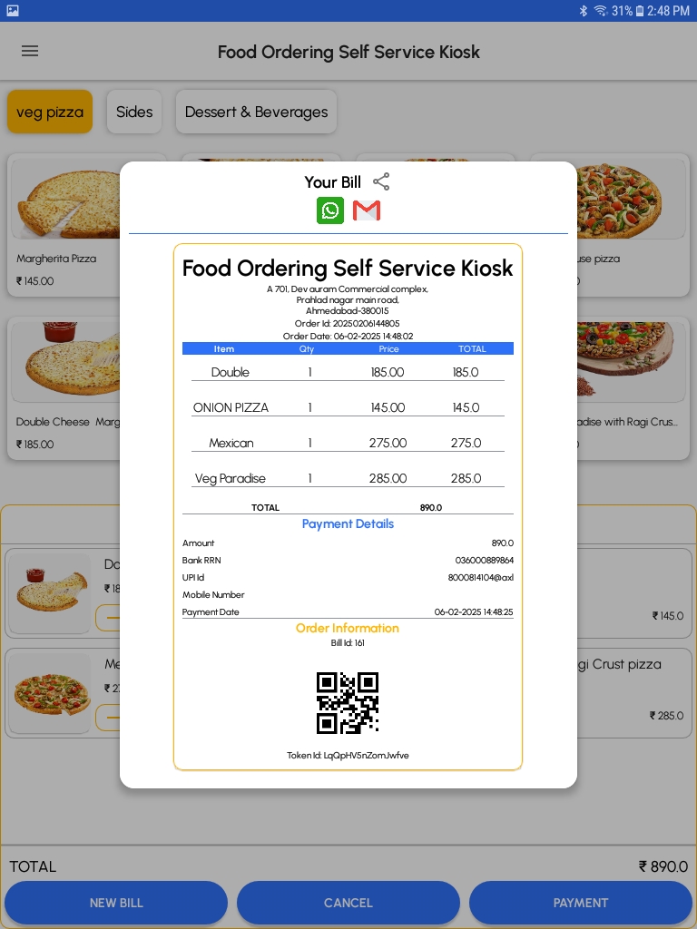 Bonrix Food Ordering Cloud-Based Self-Service Kiosk Vertical Screen Shots Screenshot 5