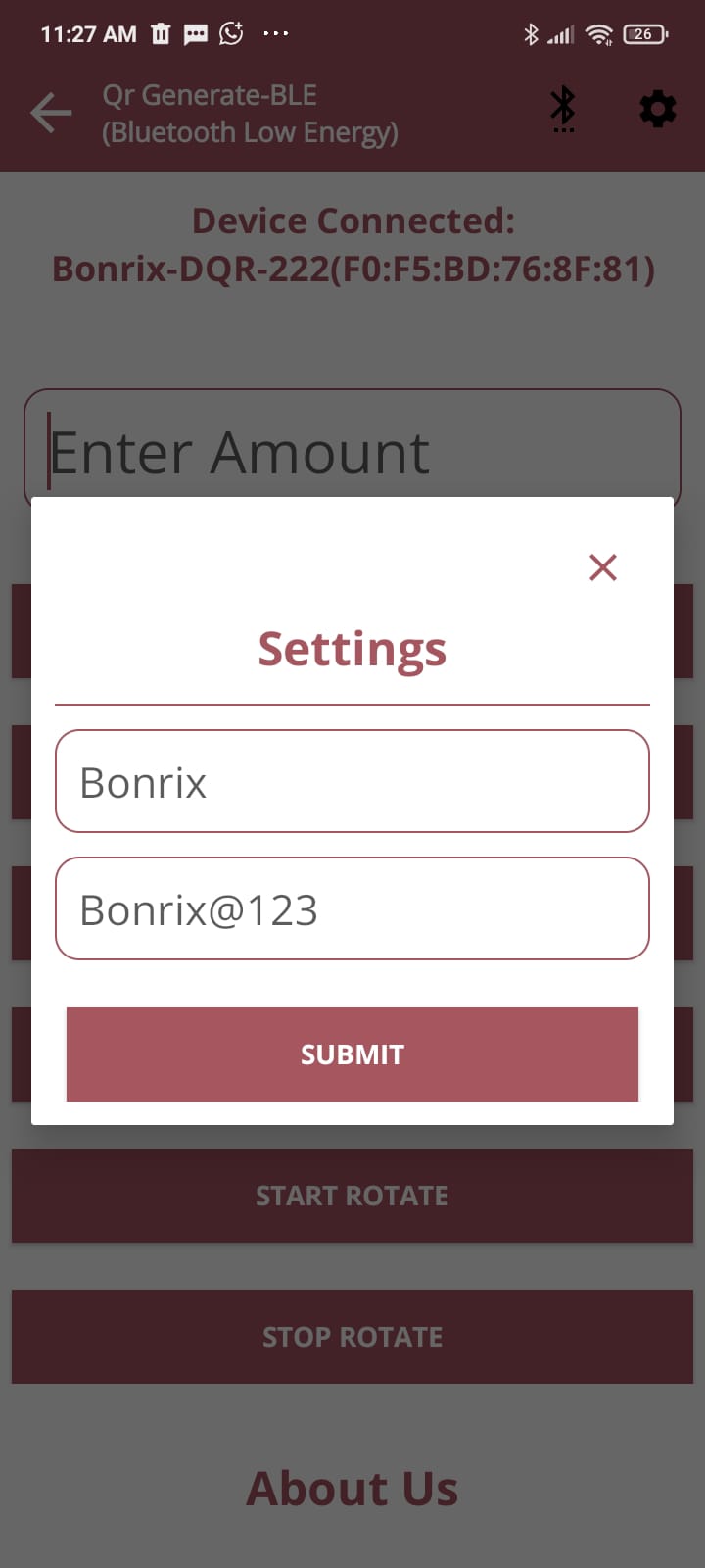 DQR-222 android app Screenshot 1