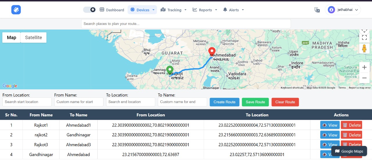 Geo-Path drawing interface for planning and visualizing authorized or optimized travel routes for fleet vehicles