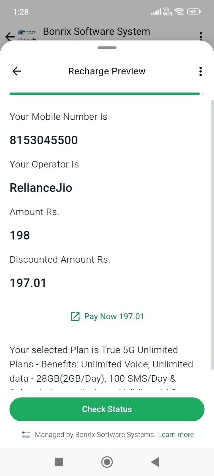Recharge with Payment Whatsapp Flow screenshot 6