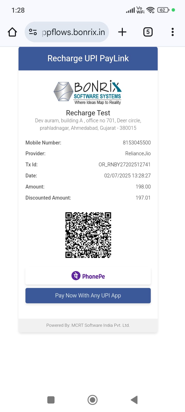 Recharge with Payment Whatsapp Flow screenshot 7