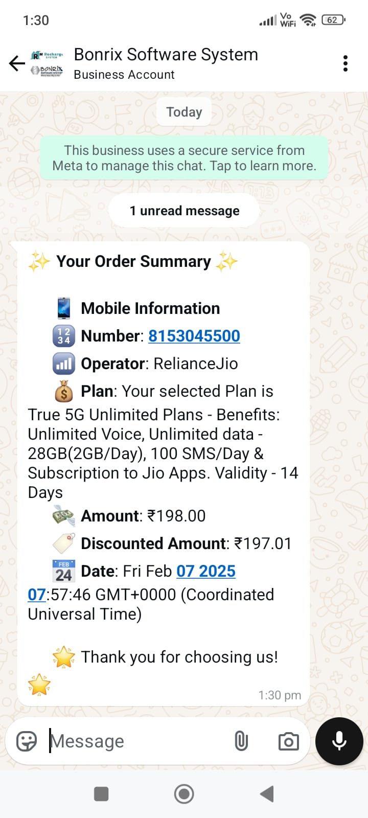 Recharge with Payment Whatsapp Flow screenshot 9