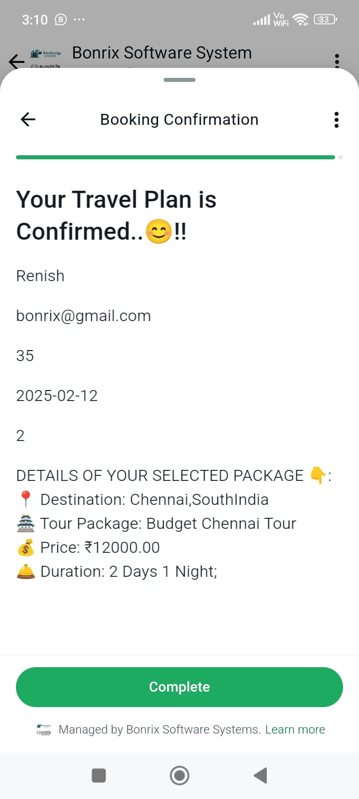 Tour Booking Flow Screenshot 8