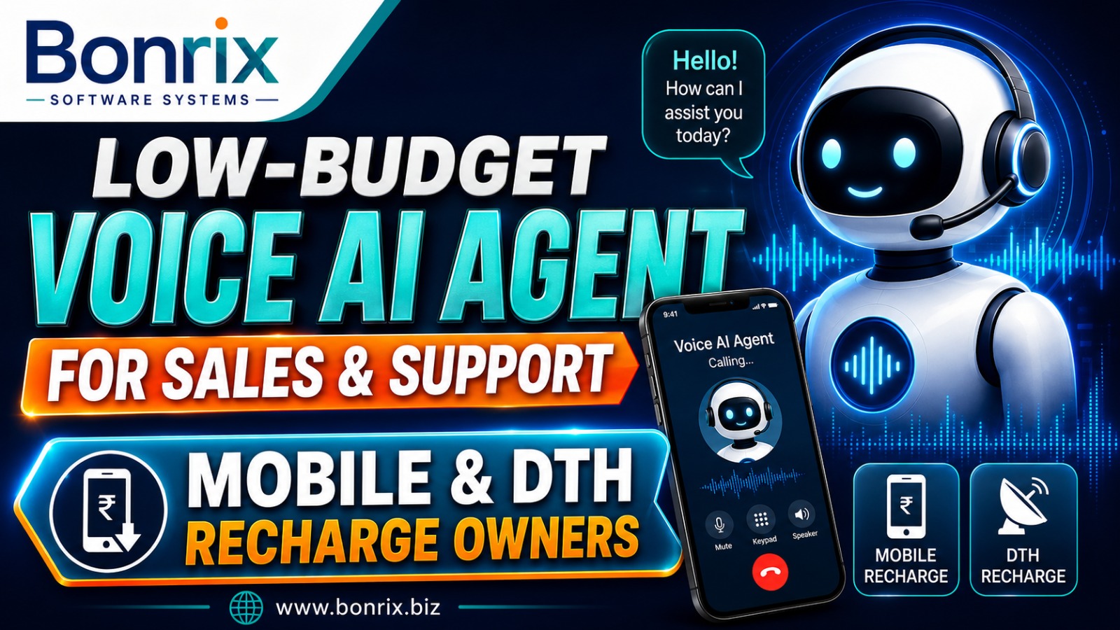 Bonrix Voice AI Agent for Sales & Technical Support