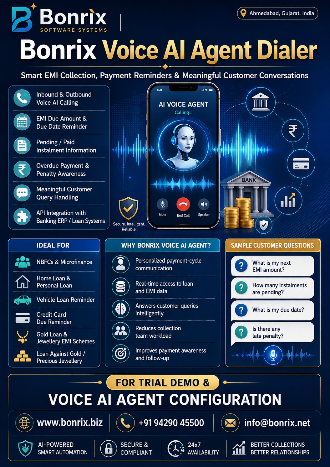 Bonrix Voice AI Agent Dialer for Smart EMI Collection